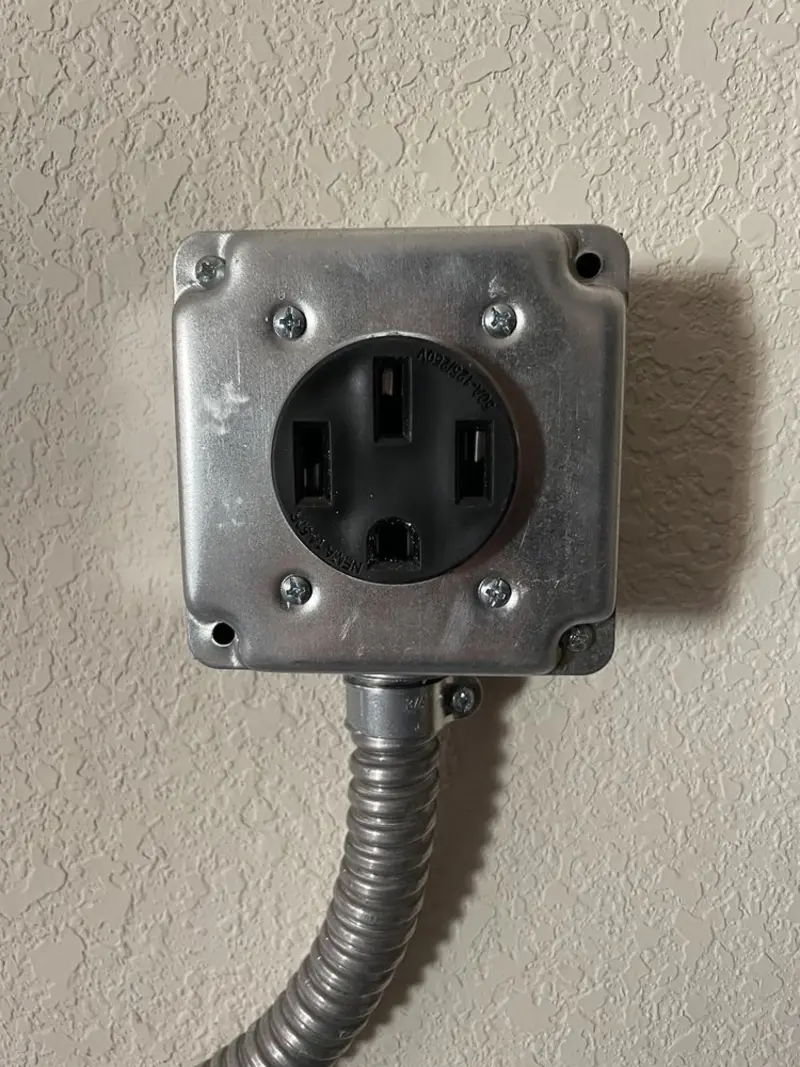 NEMA 14-50 outlet installed for Smart Home Electrical in Garnett